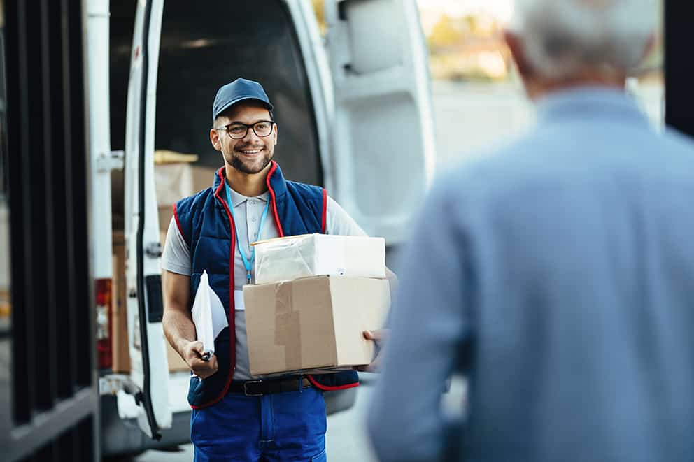 Delivery Driver in Branded Uniform in Birmingham