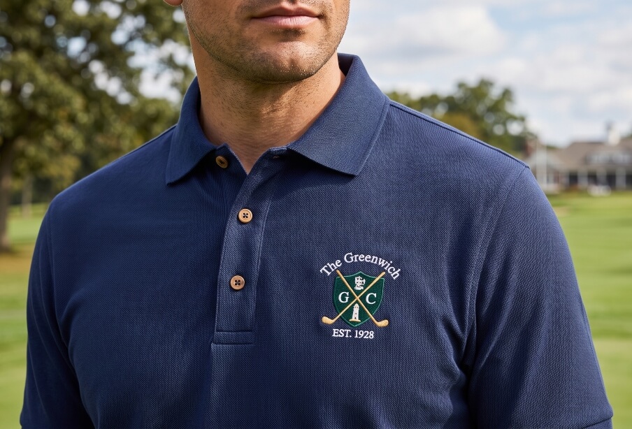 Embroidered golf shirt